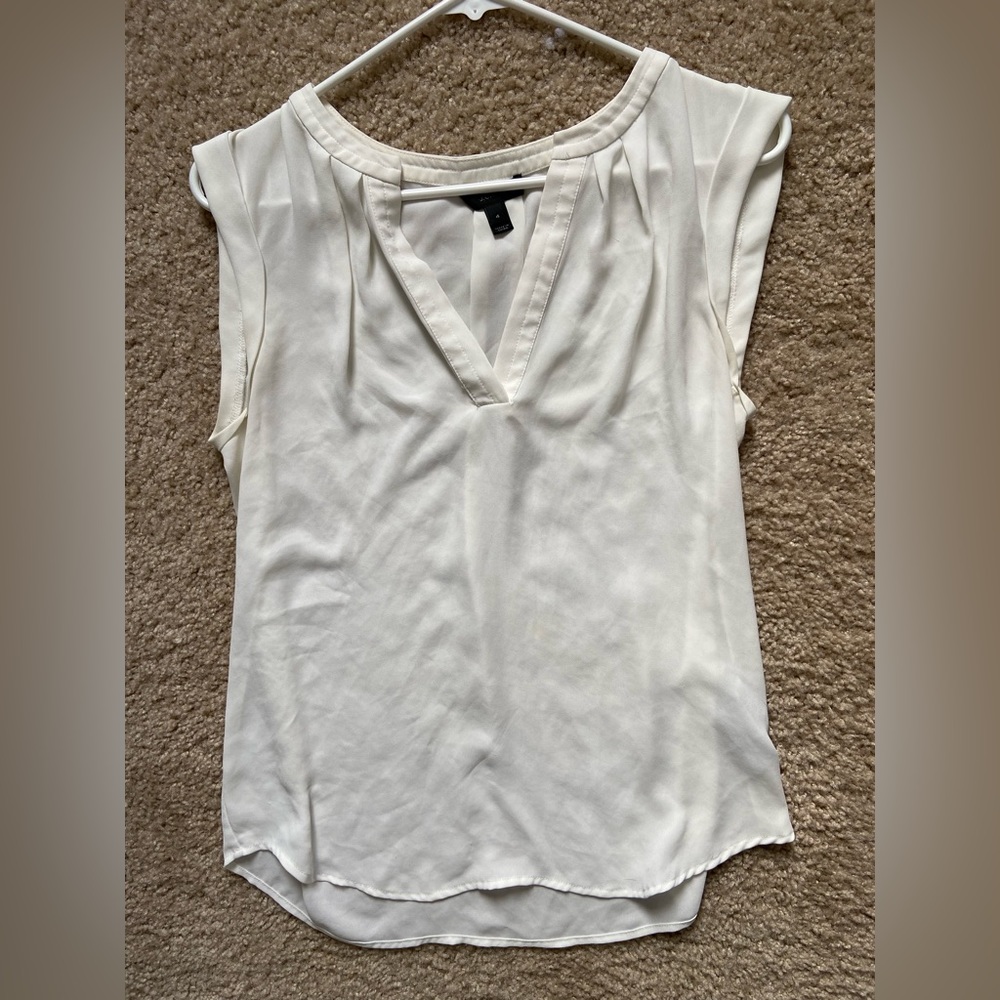 White Sleeveless Blouse J Crew